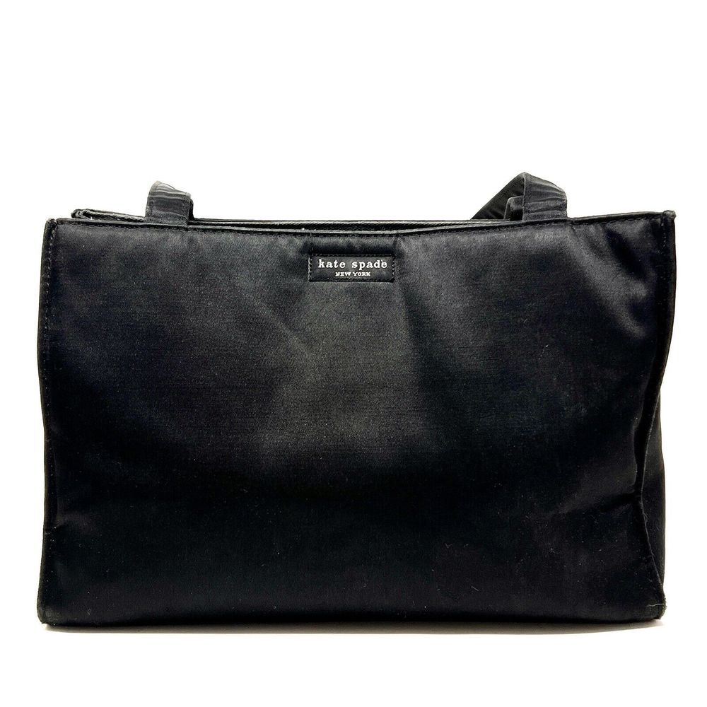 Kate Spade Nylon Handbag Vintage Original Sam Black Box Shoulder Tote Purse